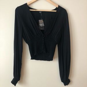 🌟Forever 21 button up synched top